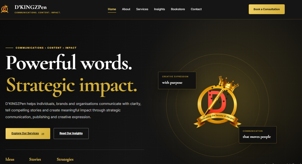DkingzPen publishing platform developed by AOCHRIS